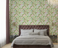 A beautiful, whimsical garden party floral mural.