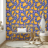 The image has a hand-drawn or painted look.

