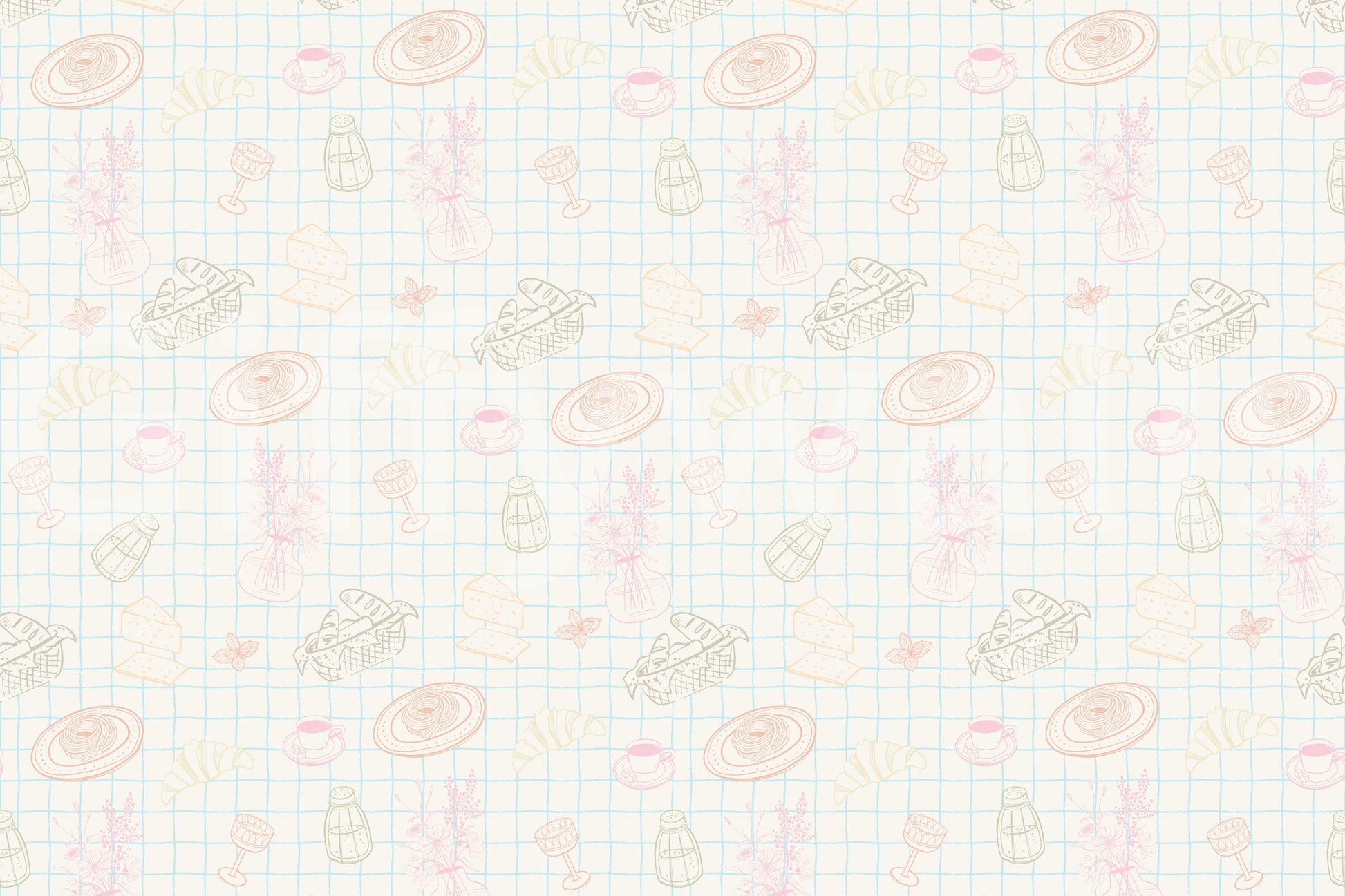 The style is a soft-focus, sketchy illustration.

