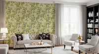 Whimsical Rococo Monkeys Wine Festival Aristocratic Vineyard Vintage Garden green Wallpaper⁠