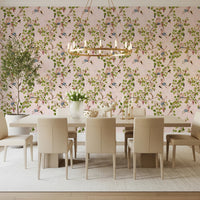 Whimsical Rococo Monkeys Wine Festival Aristocratic Vineyard Vintage Garden pink Wallpaper⁠