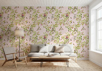 Whimsical Rococo Monkeys Wine Festival Vintage Aristocratic Vineyard Garden pink Wallpaper⁠