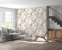 Whimsical Rococo Monkeys Wine Festival Vintage Aristocratic Vineyard Garden white Wallpaper⁠