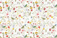 The wallpaper has a smooth, non-reflective matte finish.

