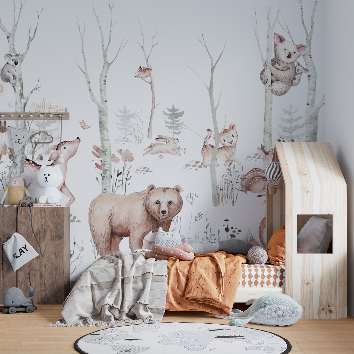 Woodland Animals Wall Mural