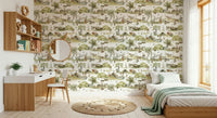 Whimsical Woodland Friends wall decor serene animal forest setting.