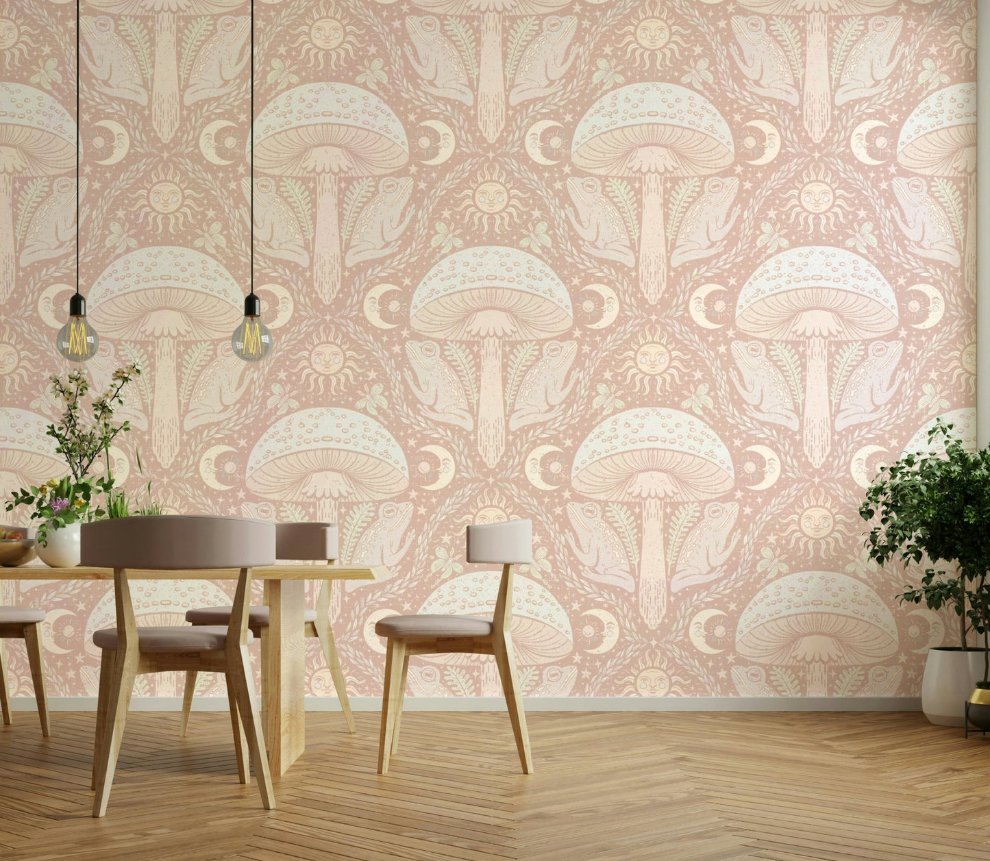 Ayara Pastel-01 wallpaper with fantasy fungi design

