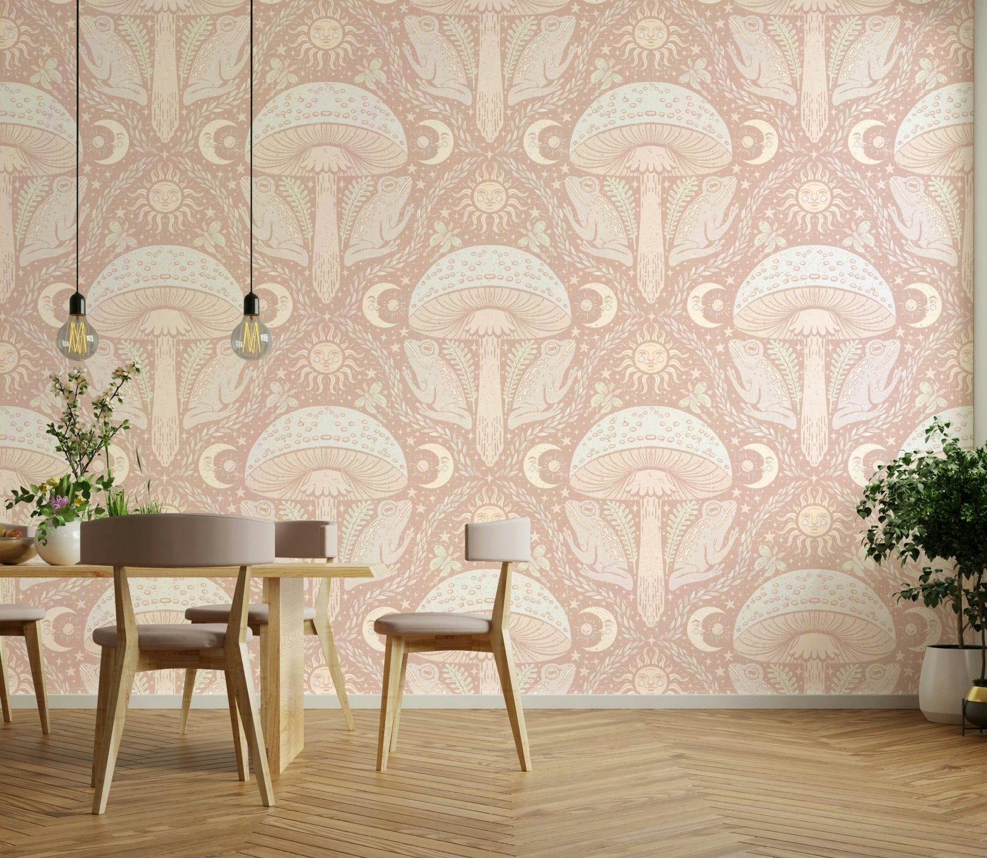 Ayara Pastel-01 wallpaper with fantasy fungi design

