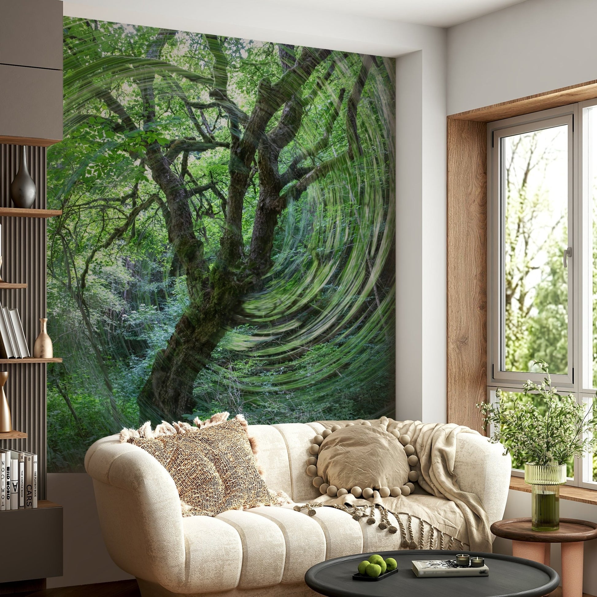Dynamic foliage wallpaper for walls
