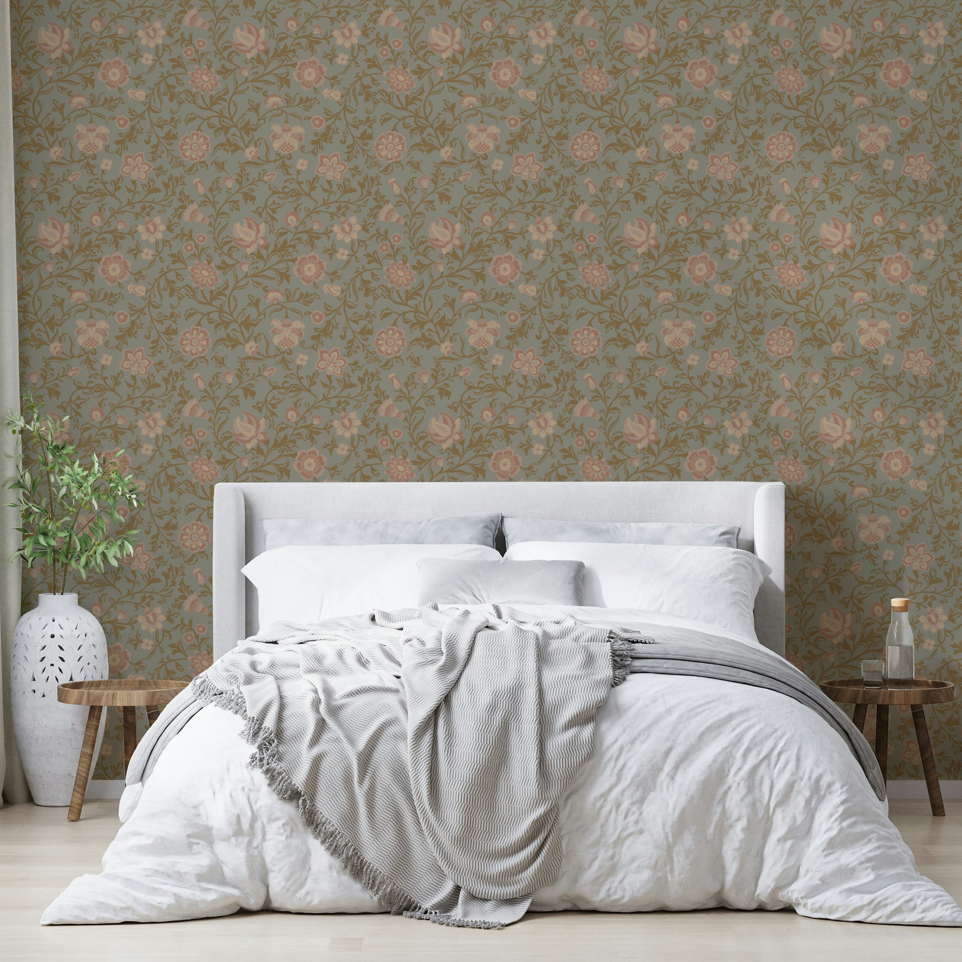 Calm and gentle floral Whispering Blooms wallpaper

