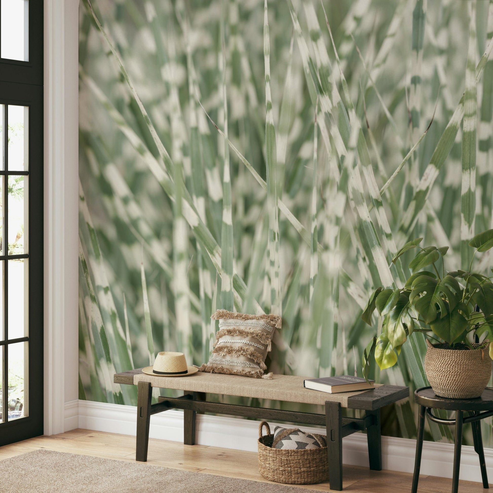 It gives a feeling of calm, inviting natural beauty, and quiet contemplation.
