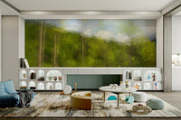 Dreamy foliage and sky mural
