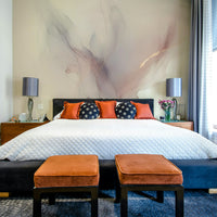 Simple artistic wall decor for a minimalist hallway or entryway.