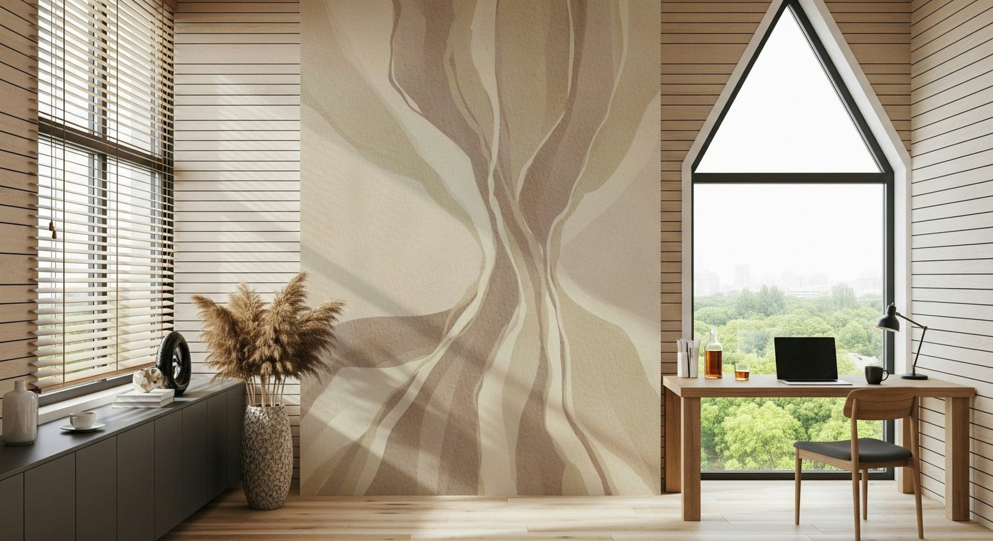 Home office wall mural Whispering Waves inspiring creative vertical color blending