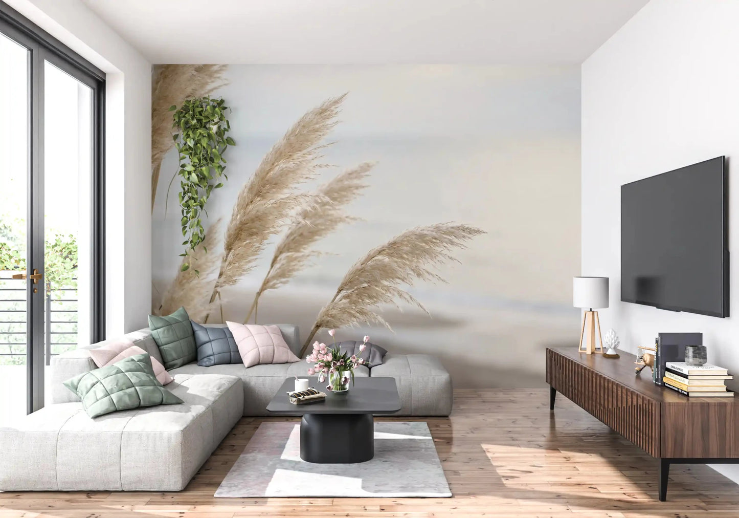 Whispers of Pampas Shore Wall Mural