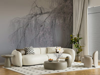 Dreamy Whispers of Spring light pink blooms wall feature.