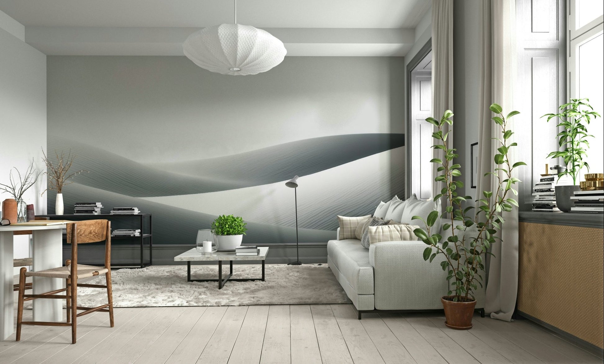 Whispers of the Dunes mural with flowing sand patterns


