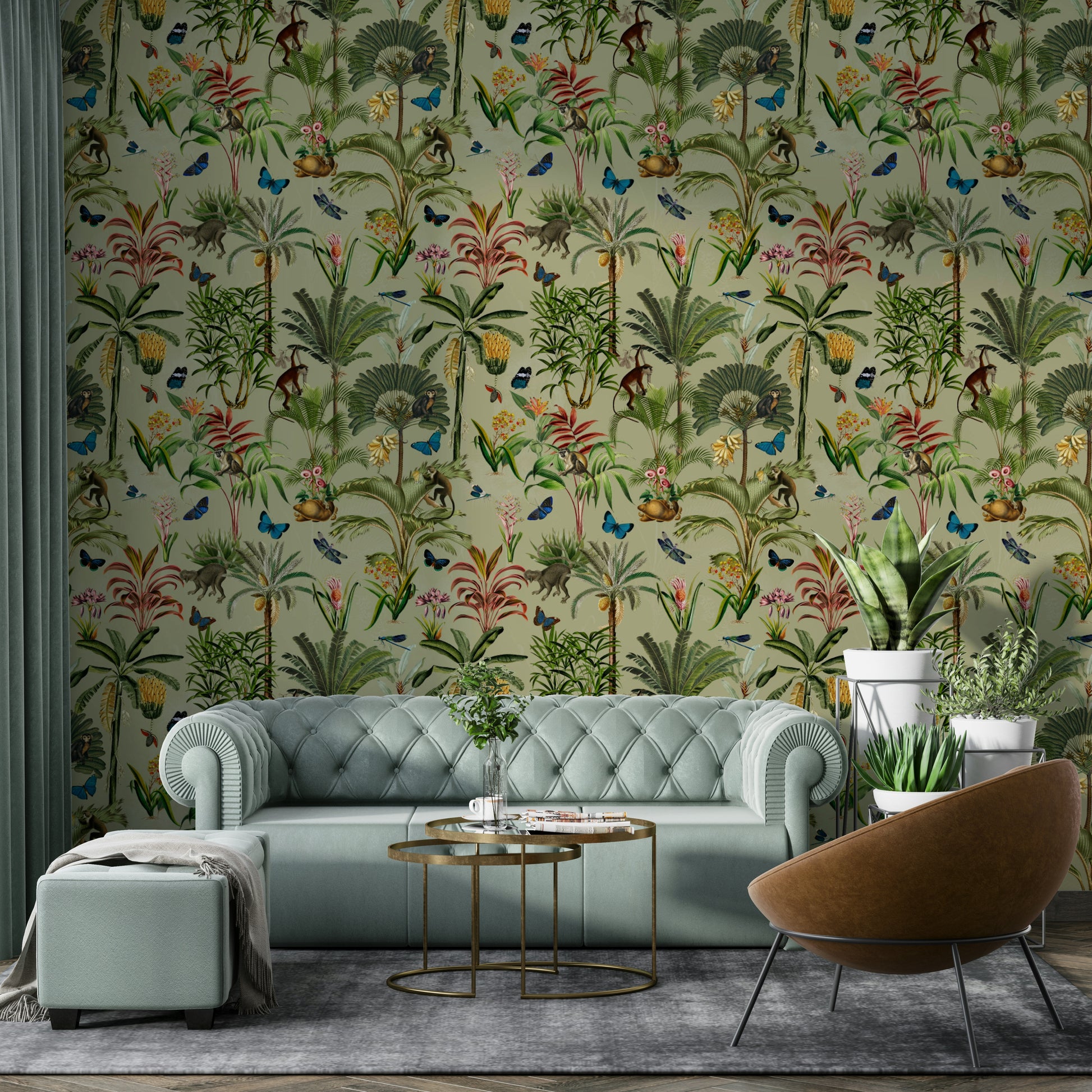 Whispers of the Jungle 3 design with artistic floral linework.

