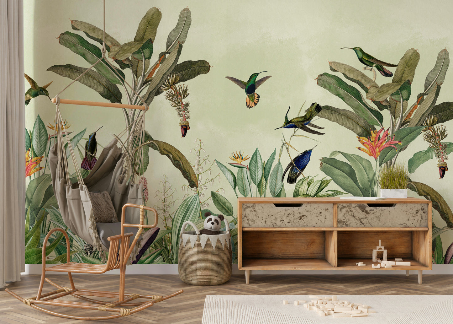 Nature-inspired Whispers of the Jungle mural for walls


