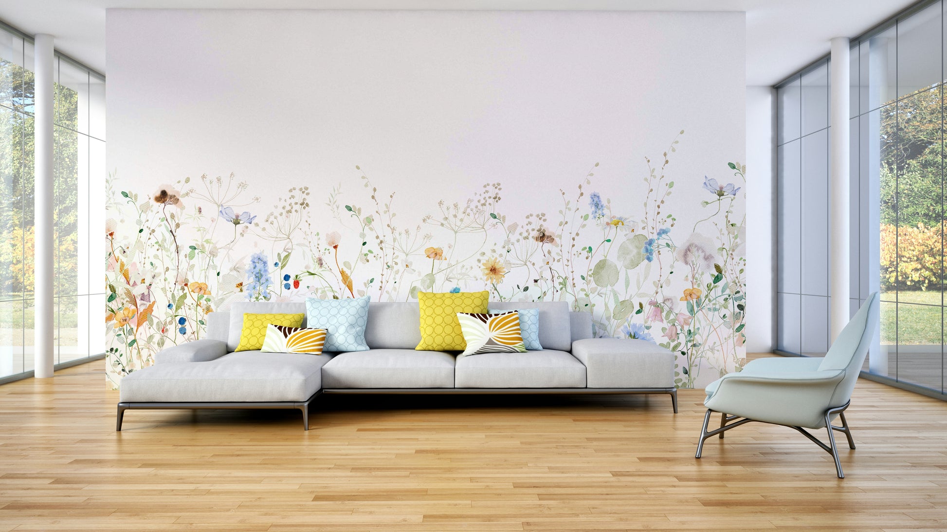 Pastel wildflower wallpaper

