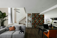 Floral night-themed wallpaper bringing tranquility to interiors

