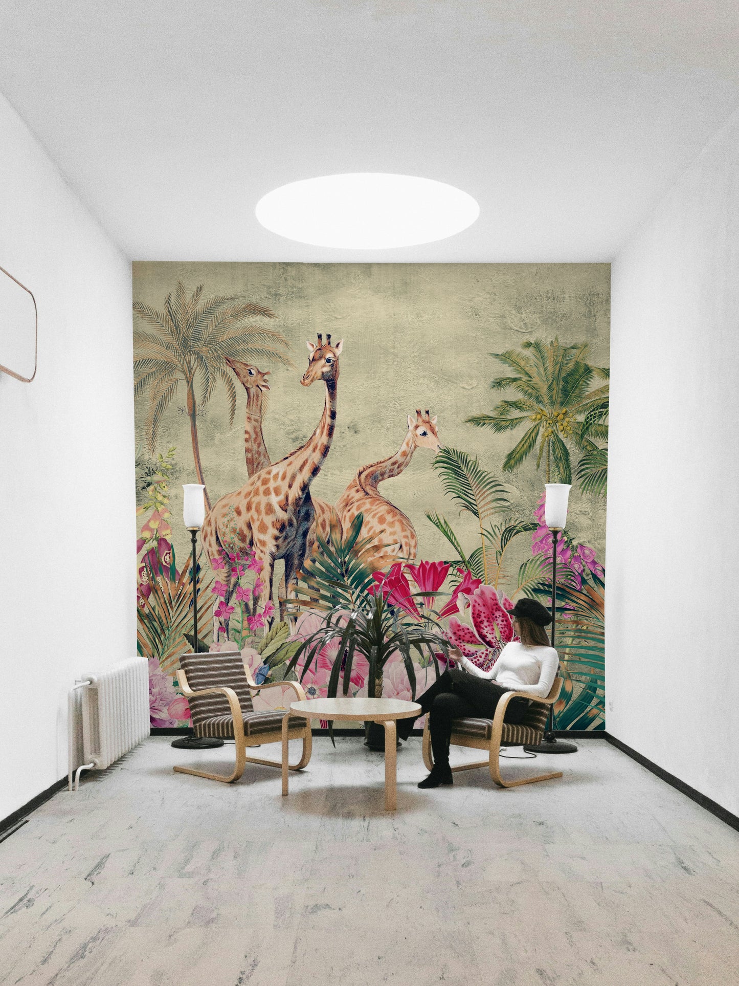 Tree silhouette mural for walls

