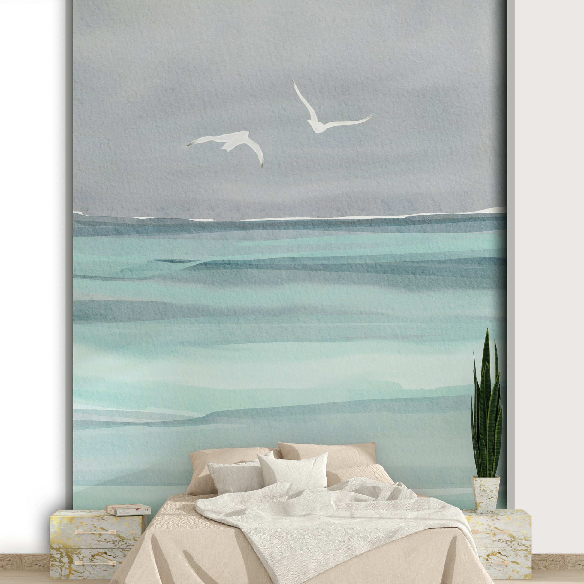 Whispers of the Sea wall mural

