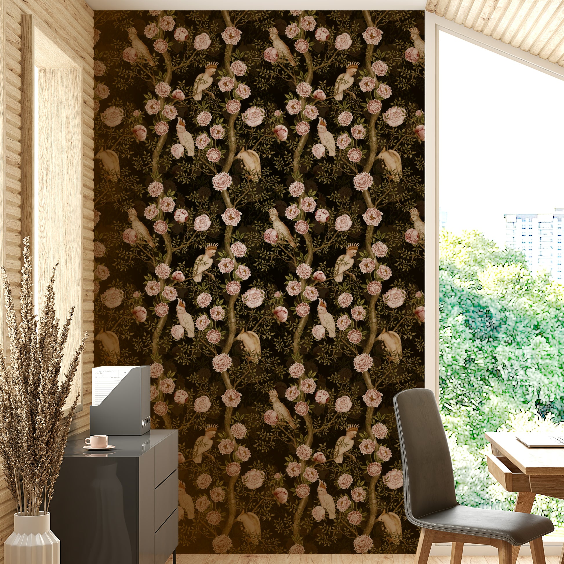 Calm tropical wall mural ideal for serene interior design.

