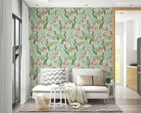 Palm leaf wallpaper mural for a refreshing tropical vibe.

