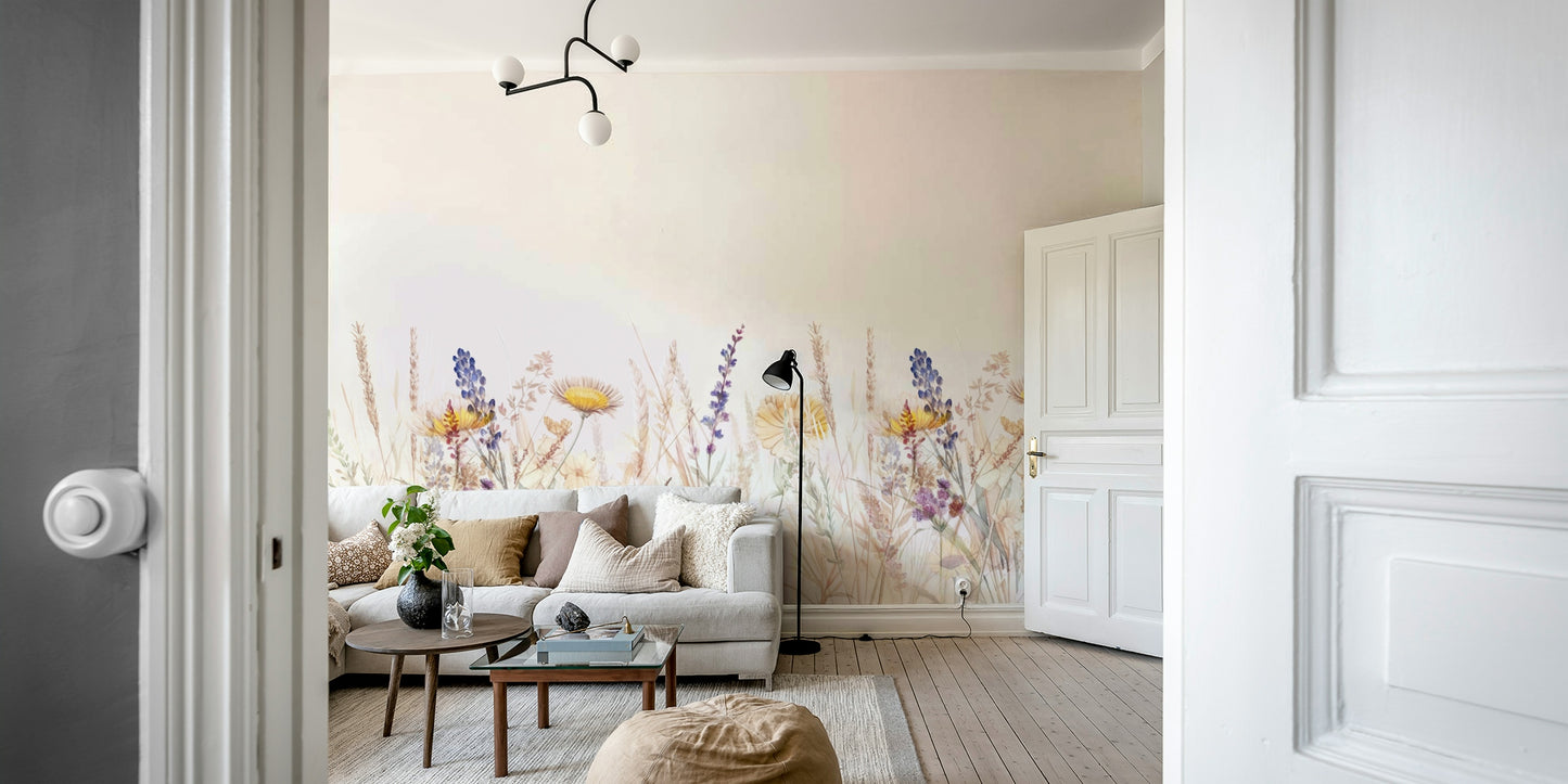 Bedroom nature-inspired mural

