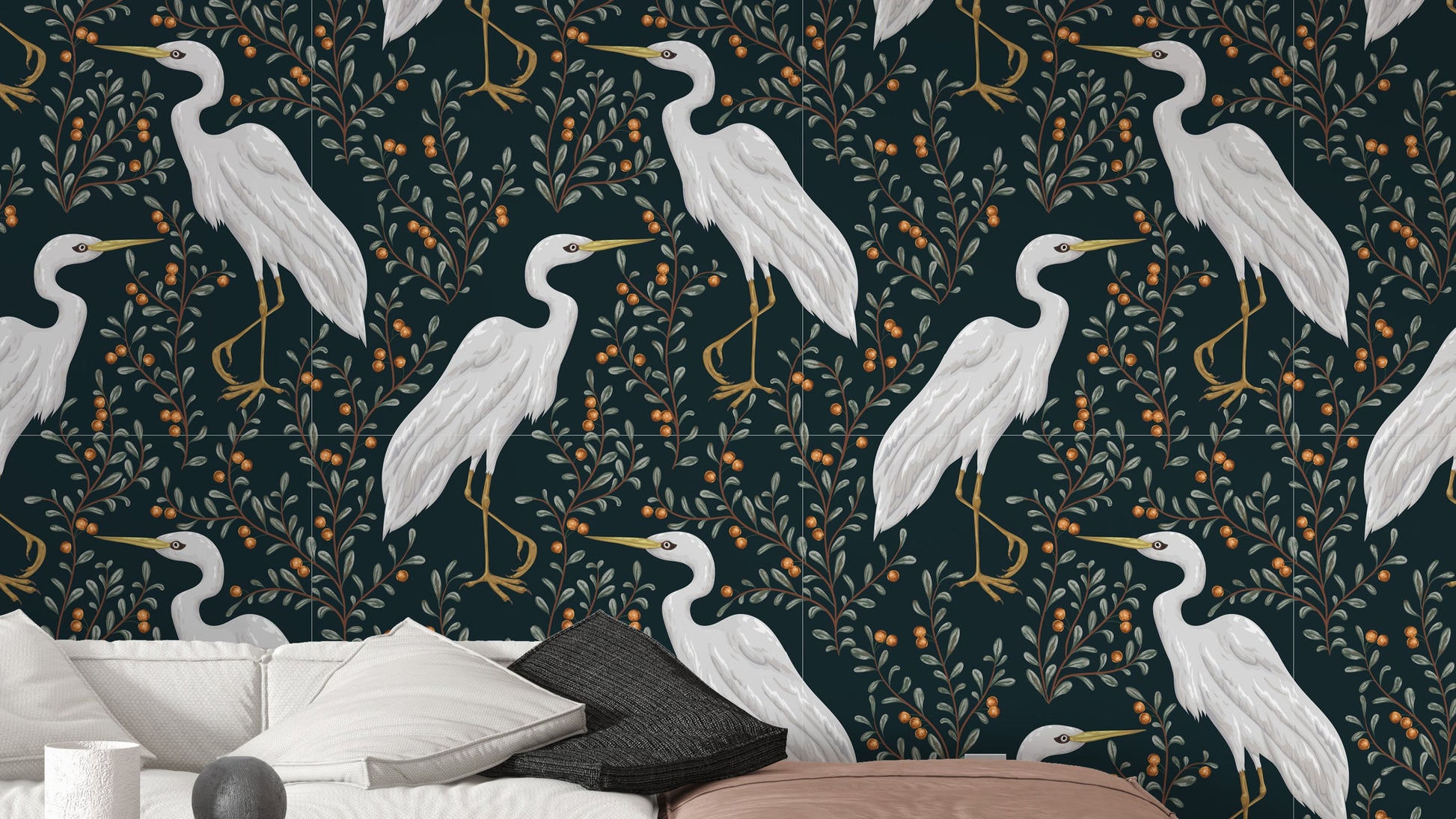 White Heron Bird Wallpaper with elegance