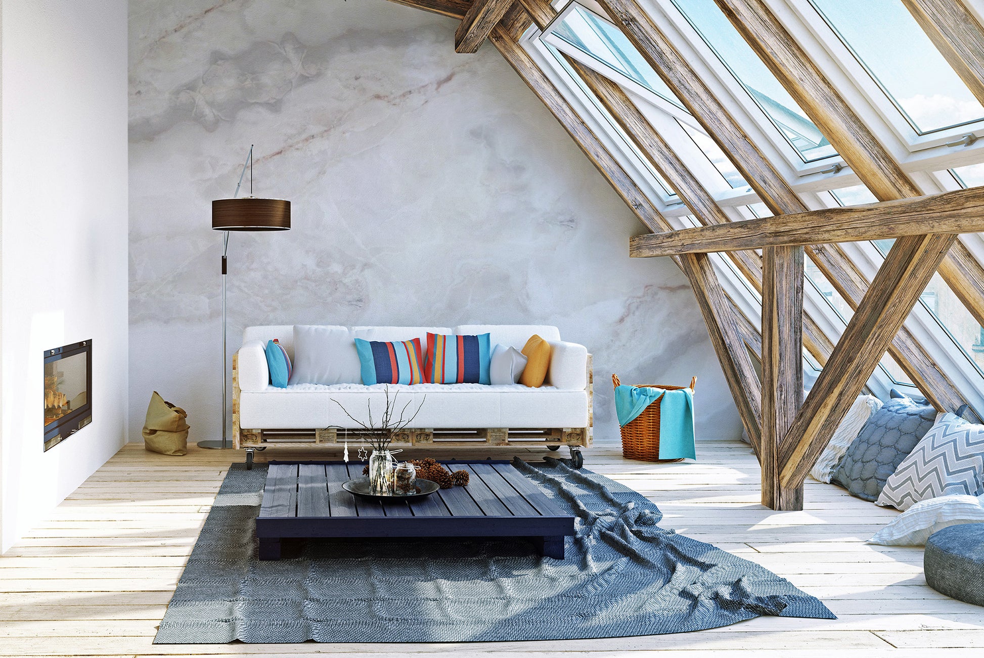 White Marble Wallpaper Mural - Giffywalls