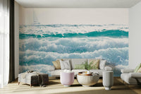 A beautiful subtle texture wallpaper mural in all white.

