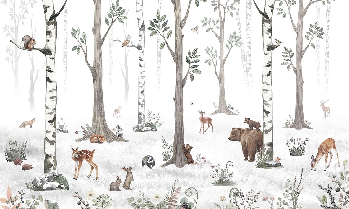 White Forest Wallpaper for Walls in your room