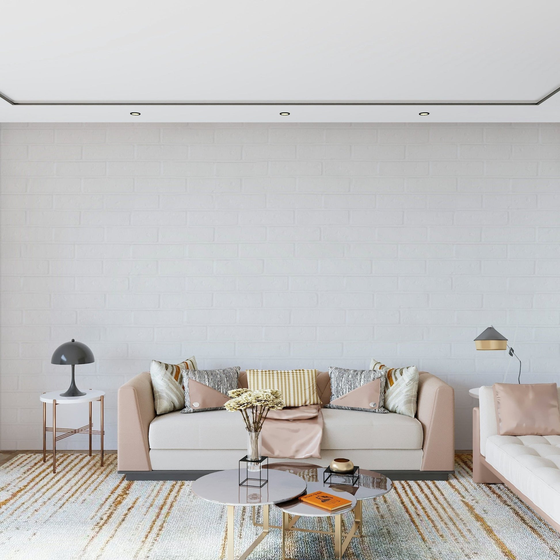 Whitewashed Texture Wall Mural creating a natural, textured backdrop with timeless interior appeal.