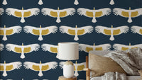 Condors in sky wall design

