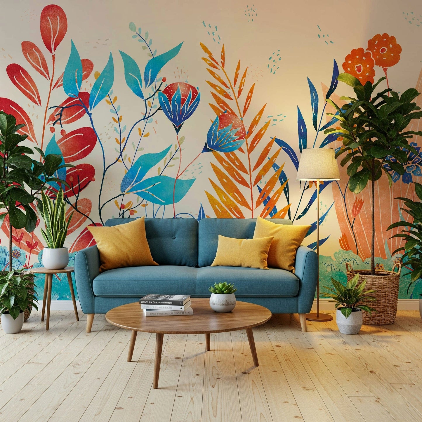 Wild Bloom Symphony Wall Mural