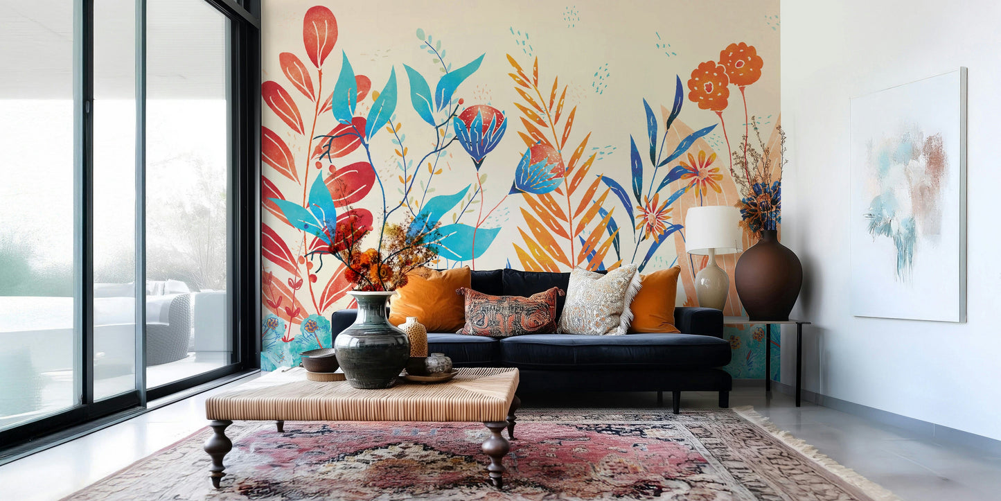 Wild Bloom Symphony Wall Mural