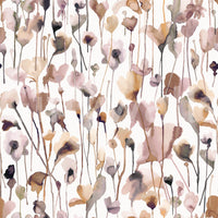 Subtle wild flowers wallpaper with a light, airy style.

