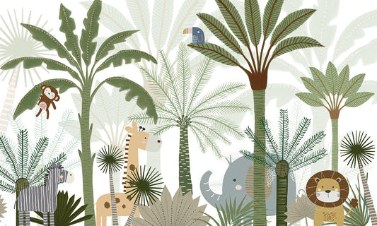 Wild Safari Abstract Animal Wallpaper