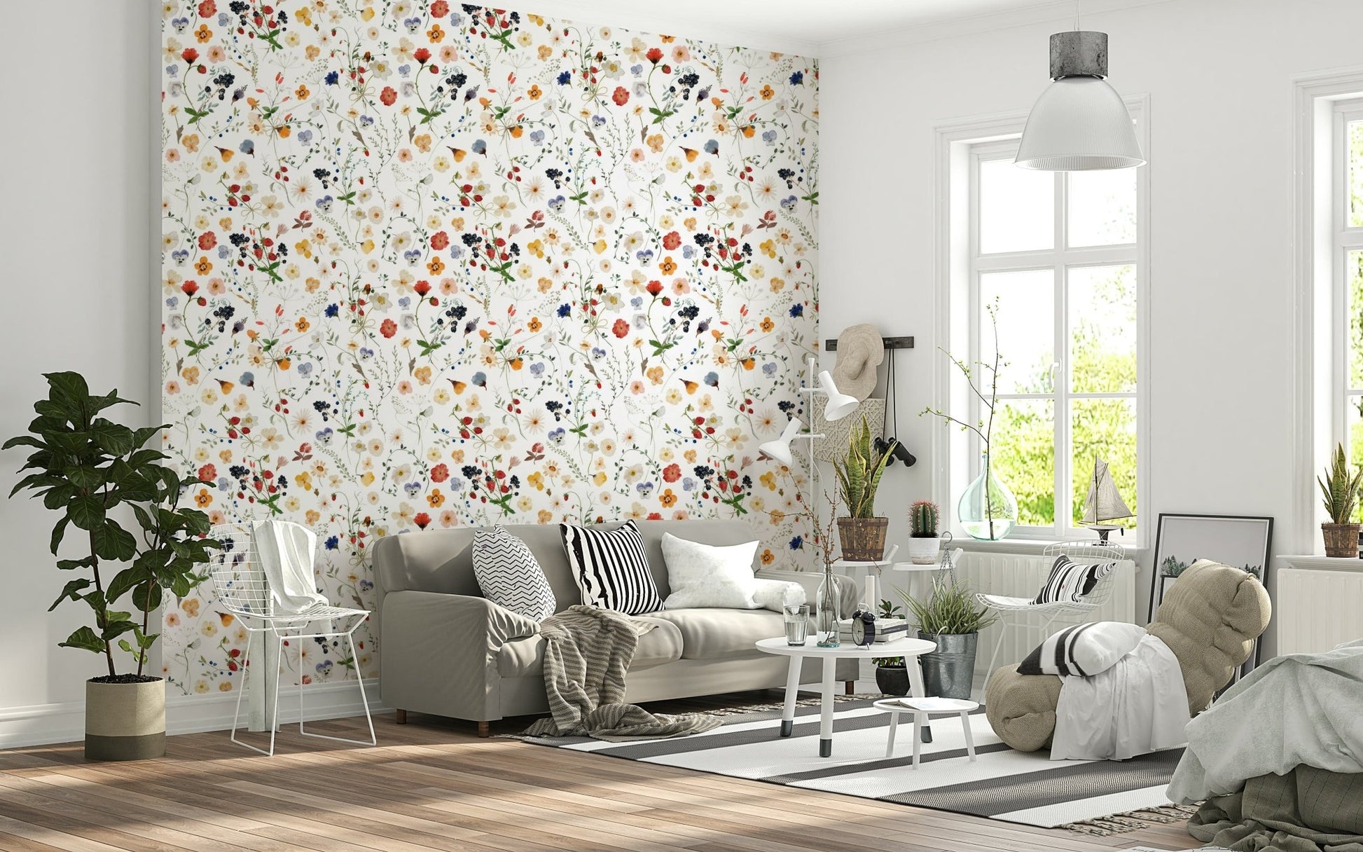 Soft Whimsy Meadow colors fresh illustration paper floral.