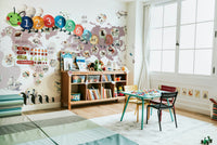 Delightful Wildlife World Map charming wallpaper