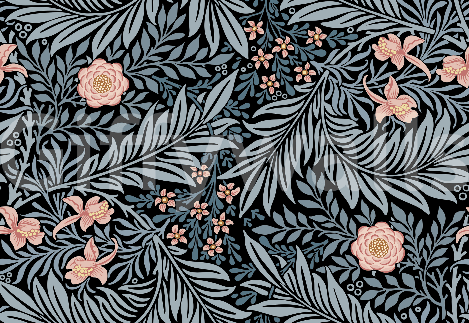 The wallpaper has a smooth, non-reflective matte finish.

