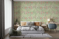 A close-up view shows the fine details of the flowers and vines.

