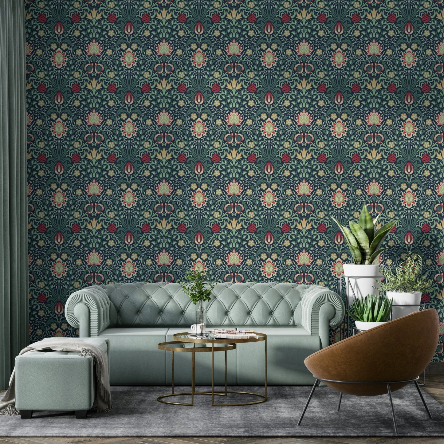 The design has a very polished and luxurious effect on the space.

