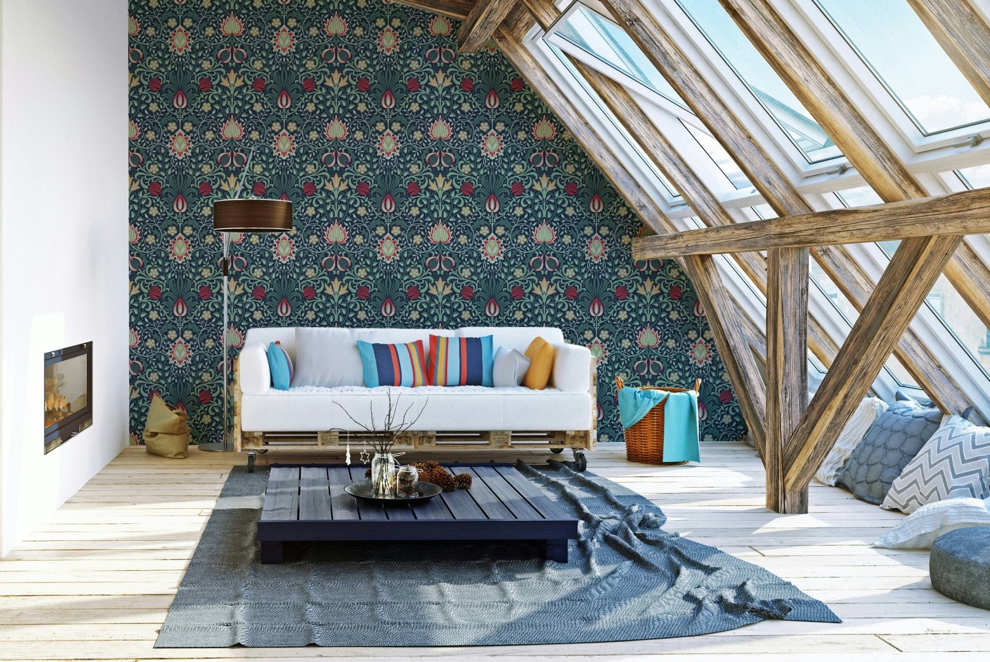The colors are rich and warm, with a dominant neutral tone.

