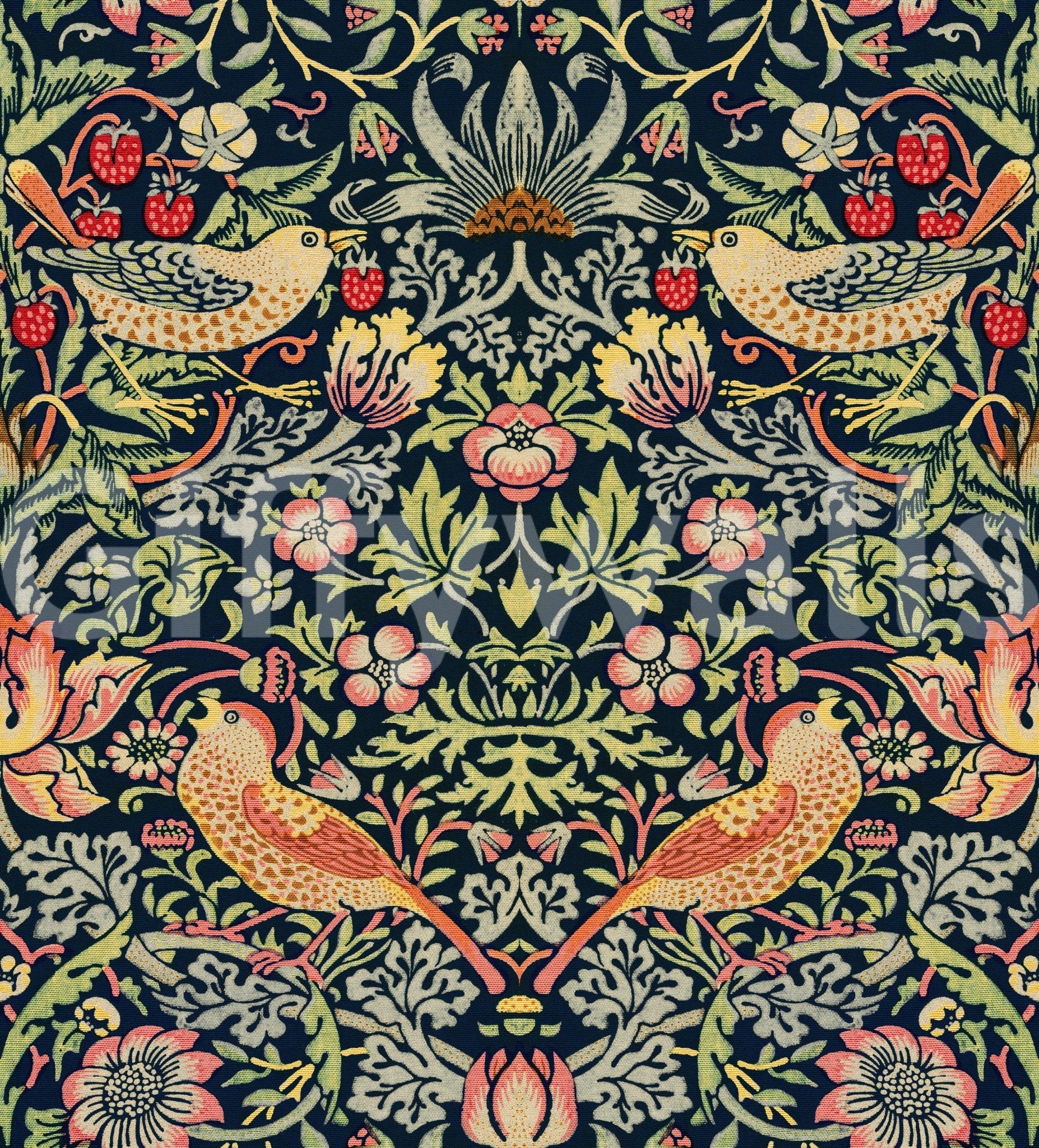 The wallpaper has a smooth, non-reflective matte finish.

