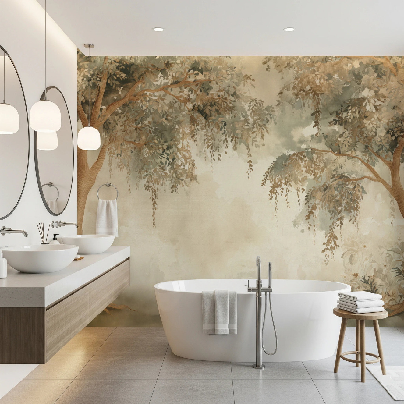 Willow Dreams – Forest Green Wall Mural