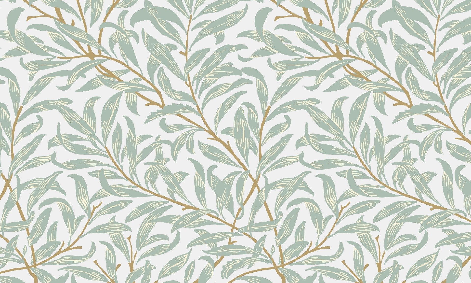 Abstract Green Leaves Wallpaper Murals