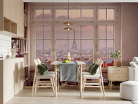 Window to Paris peel and stick wallpaper depicting French apartment views.
